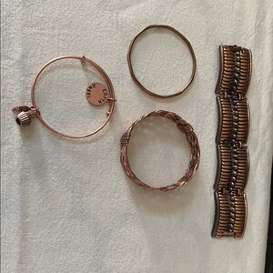 Elegant Copper Bracelet Set chunky bracelet is vintage from my moms estate